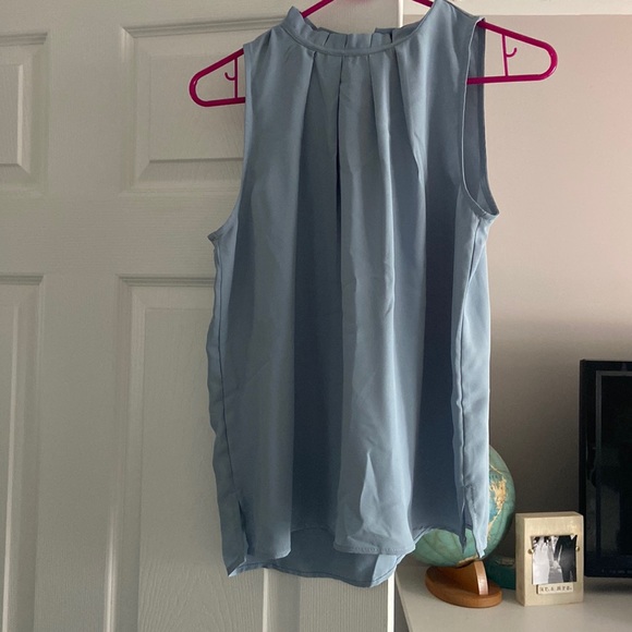Vince Camuto high neck light blue shirt size S perfect condition - Picture 1 of 3